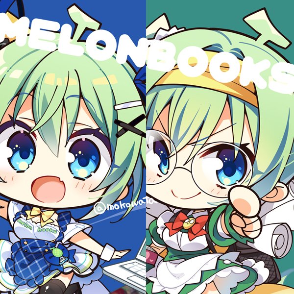 メロンブックスさんのめろんちゃんをまた描かせていただきました、白