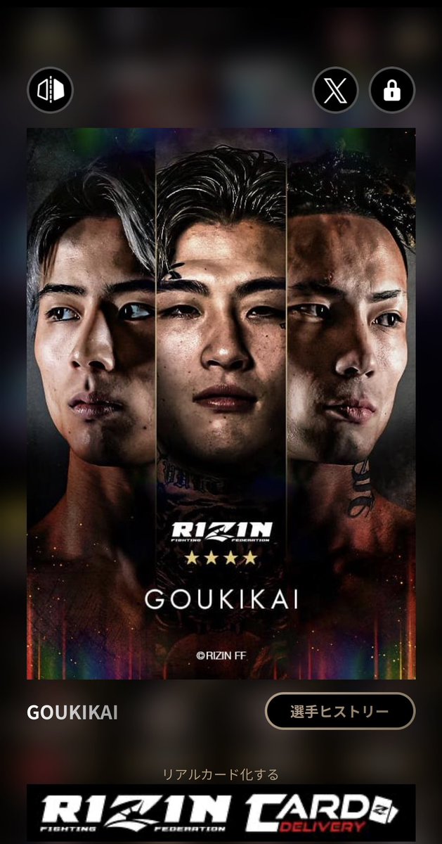 RIZIN GOUKIKAI リアルカード RIZIN CARD COLLECTION（ライコレ）