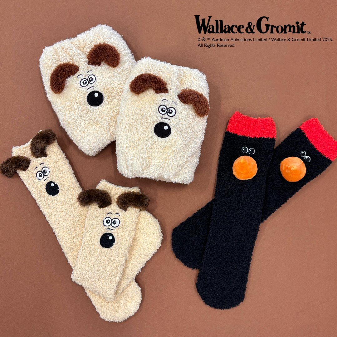 💙PLAZA限定💙 「ウォレスとグルミット」から、もこもこでかわいい