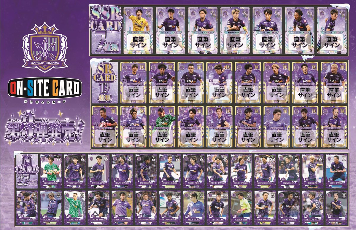 ノーマルコンプリートセット サンフレッチェ広島レジーナ オンサイト