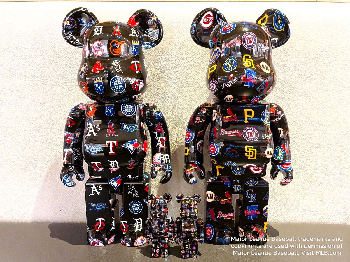 Today's SOLAMACHI】 BE@RBRICK AMERICAN LEAGUE(TM) BLACK Ver. 100