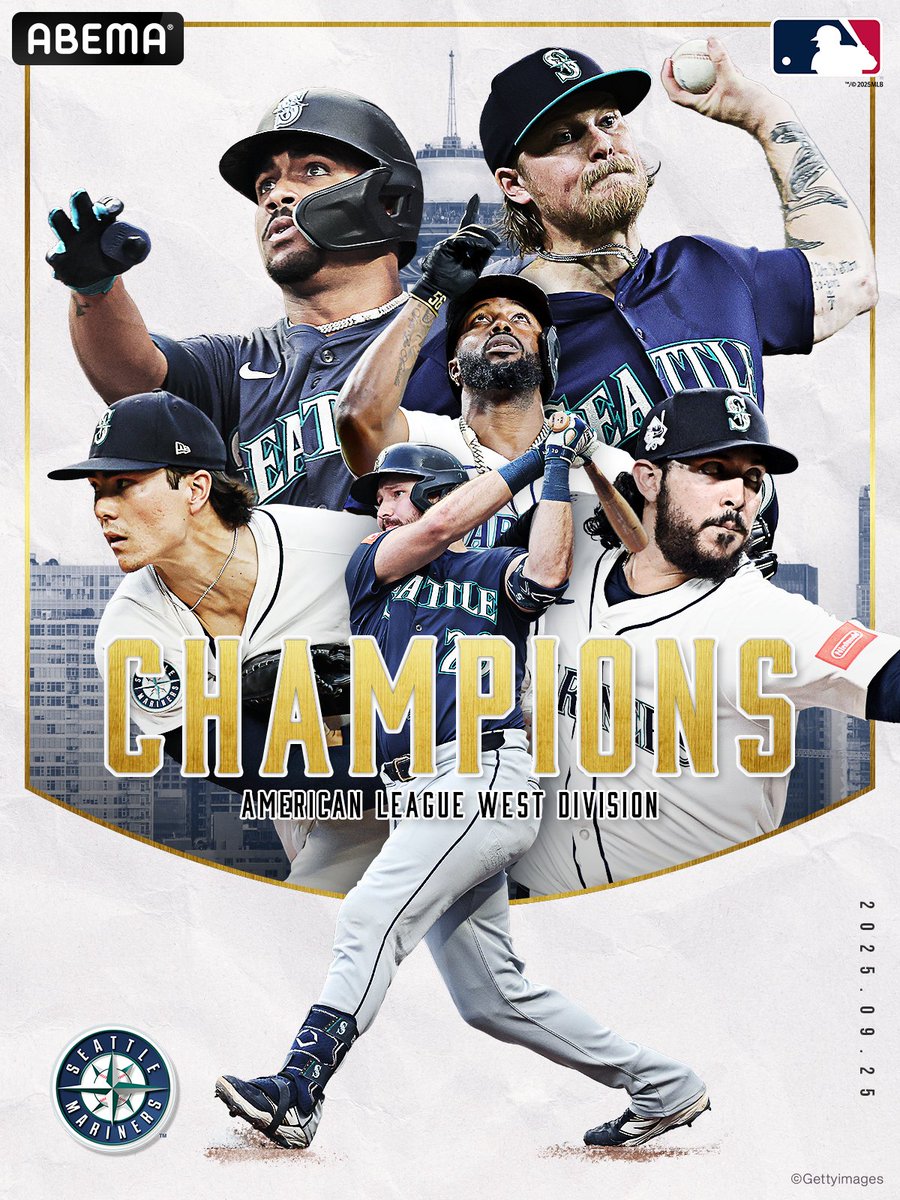 シアトル・マリナーズ 2025アメリカン・リーグ地区優勝記念ピンバッジ