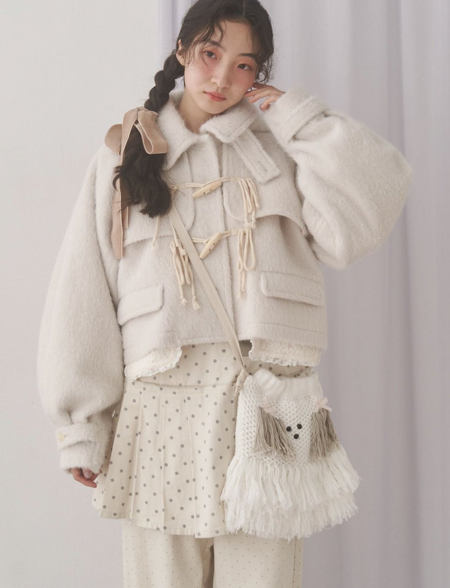 ▷新作アイテム わんわんポシェット オフホワイト/ベージュ ¥9,350