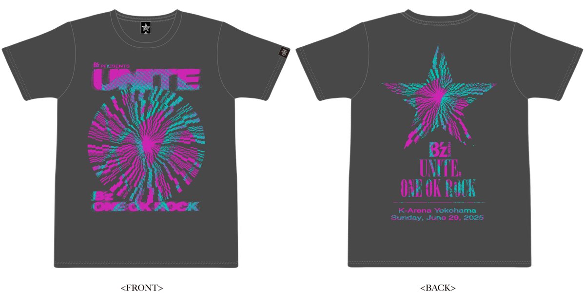 B'z presents UNITE #02 コラボレーションTシャツ会場販売に関して