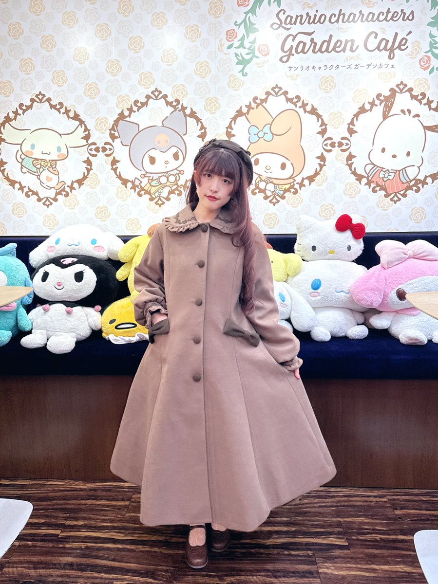 💖着用アイテム💖 🧥パネル切り替えロングコート コートの生地が