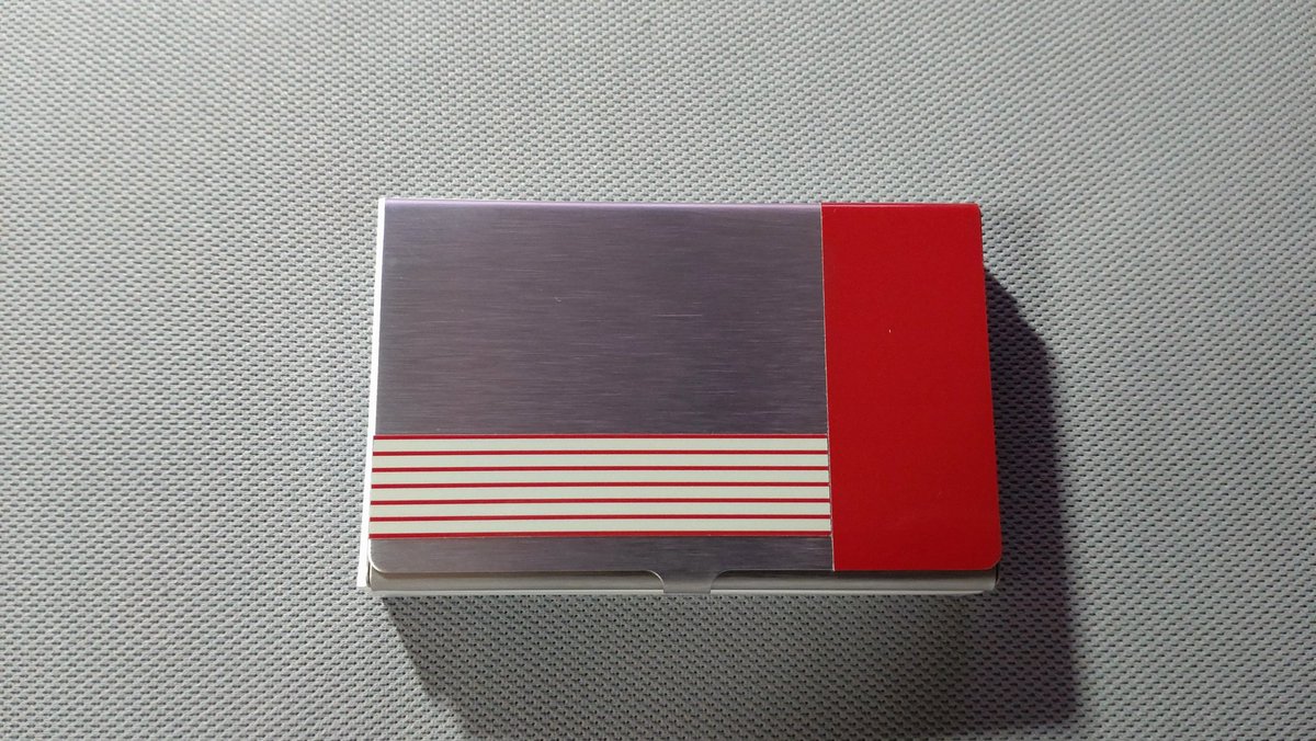 鉄帯職人 227系 名刺入れ 本物の鉄道車両帯シールを使用したステンレス