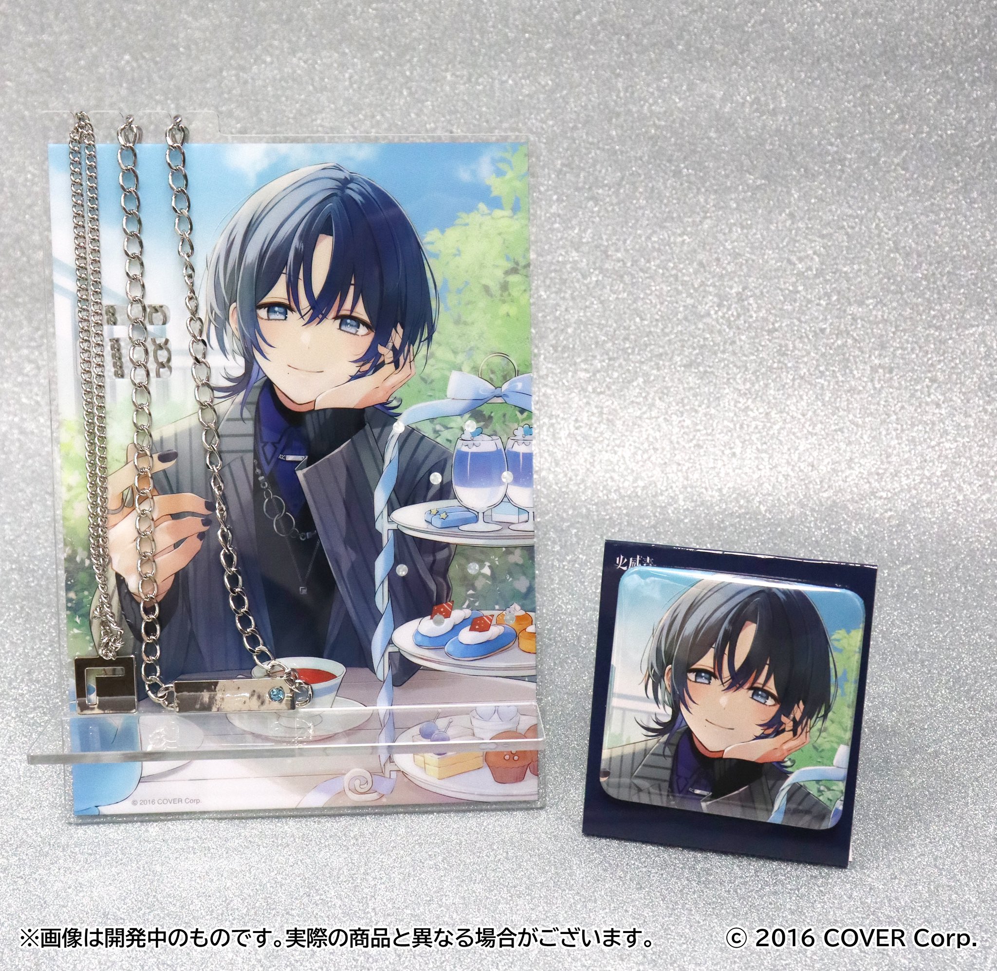 ホロライブ ネックレス 青 誕生日記念 バッジ アクリル カード サイン