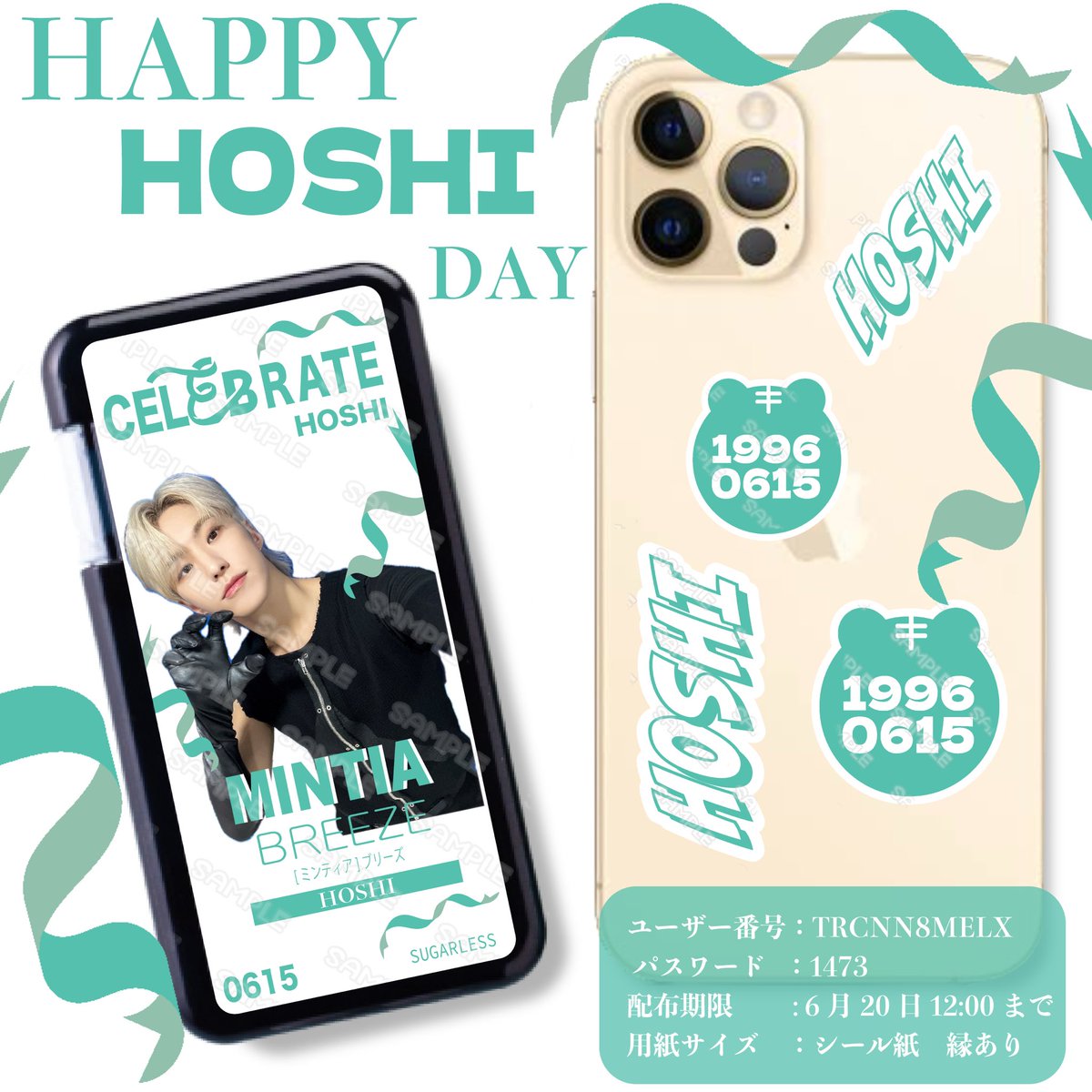 SEVENTEEN セブチ ホシ ネップリ配布 ローソン、ファミマネップリ 用紙