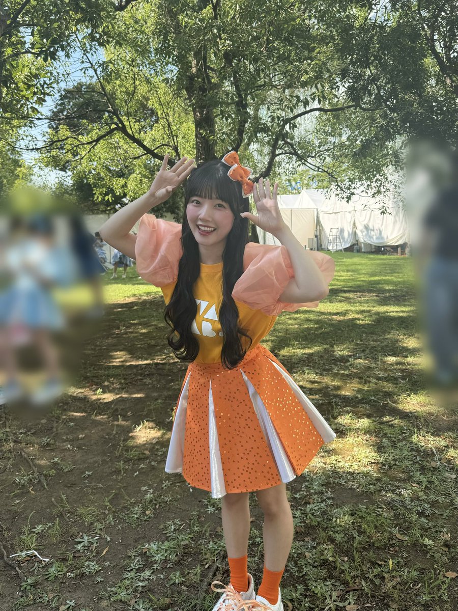 TIF2024 CUTIE STREETのオレンジ色担当 川本笑瑠（えみる）です