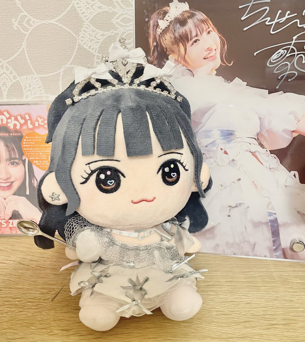 なんとか完成〜🎀🥄 この衣装好きすぎて人生で初めてぬい服作ってみた