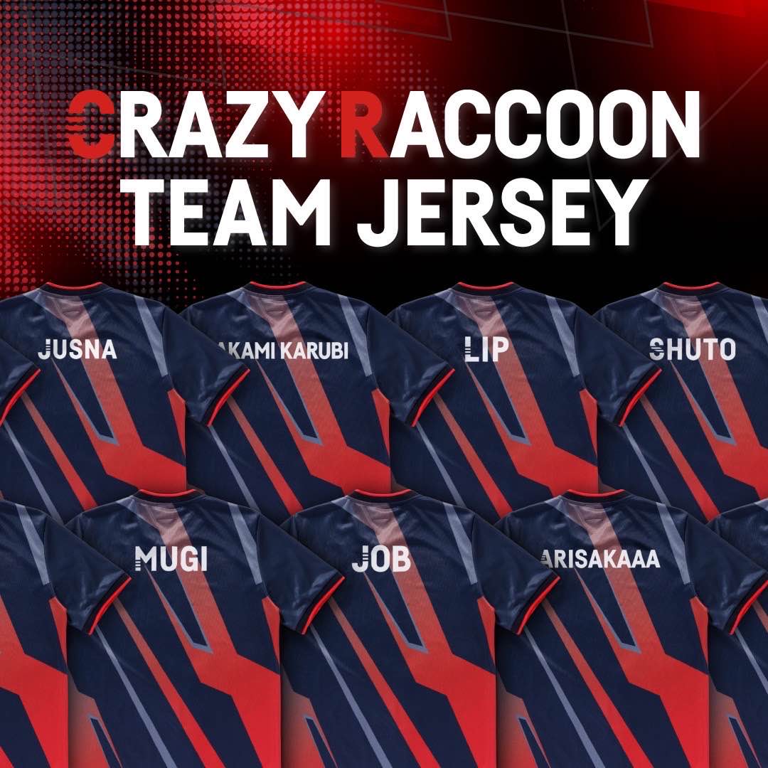 CRAZY RACCOON STORE】 CR TEAM JERSEY (Full Lineup) ￥13,500(tax in