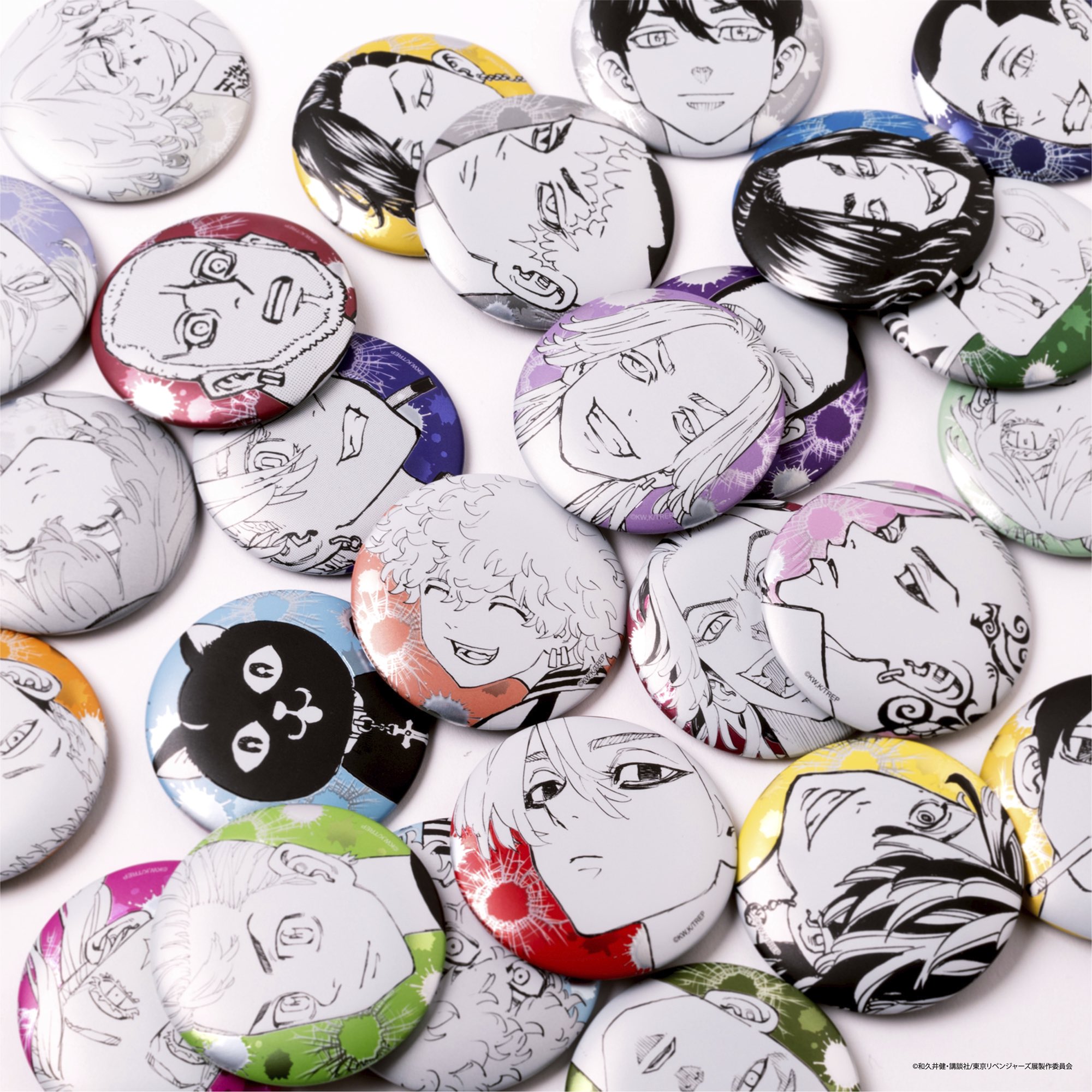 東京リベンジャーズ 新体験展 松野千冬 マットメタリック缶バッジ 東