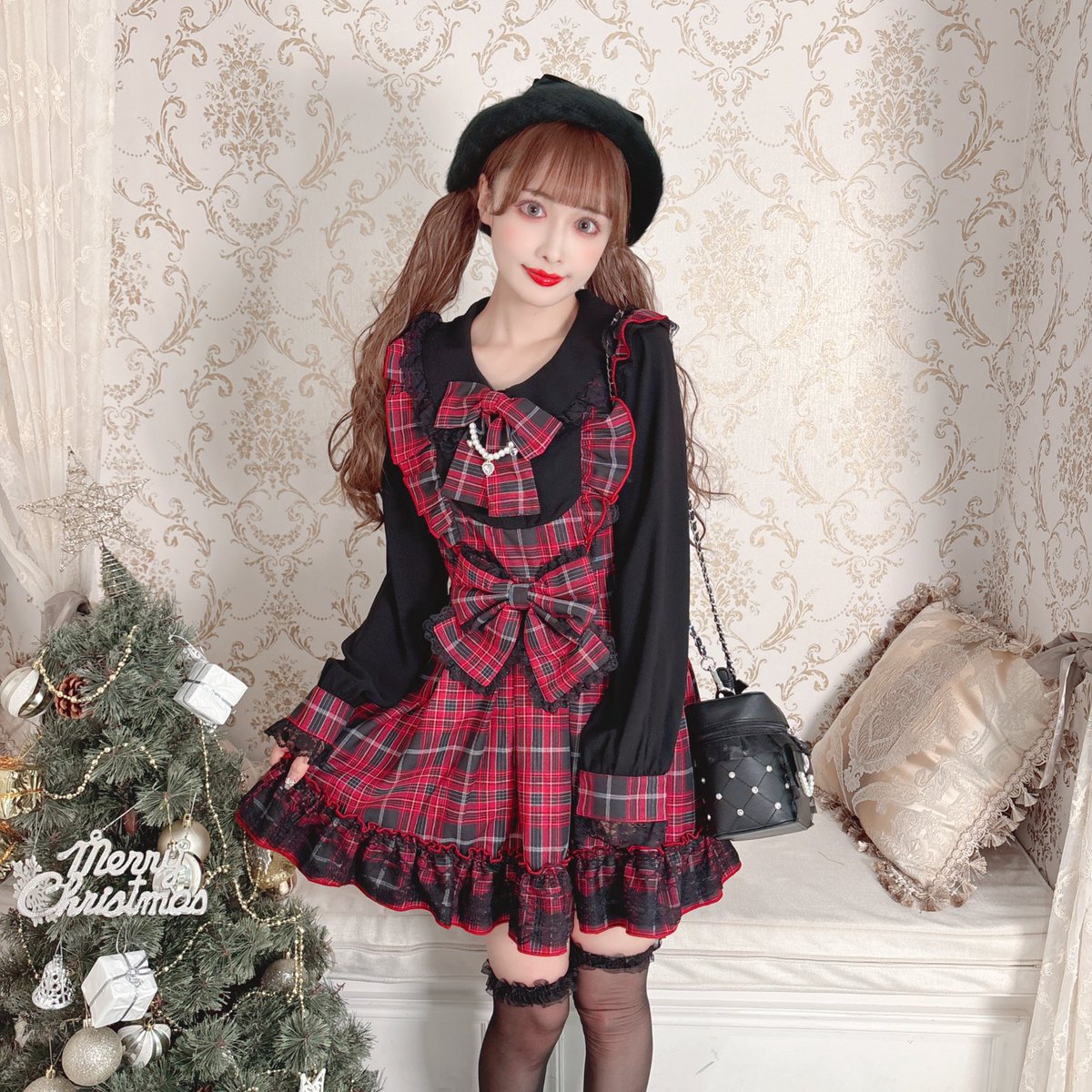 🤍🎄𝕡𝕚𝕔𝕜 𝕦𝕡 𝕀𝕋𝔼𝕄🥂🤍 . ✓ダブルりぼんチェックレイヤード