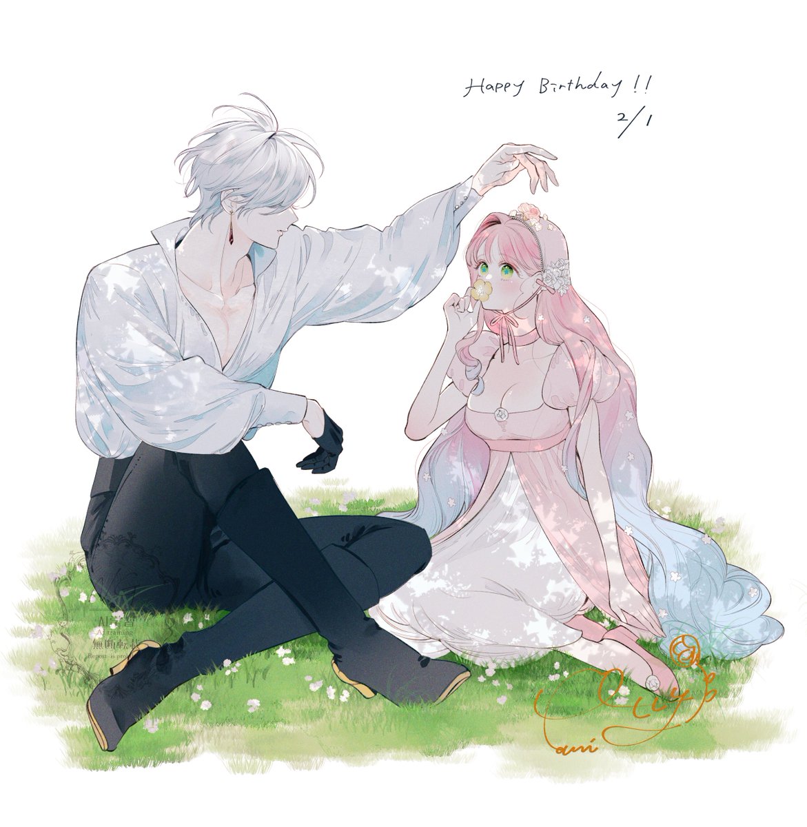 花秘める君のメテオール POP UP SHOP B賞当選品 ミニ色紙 ラビ 花