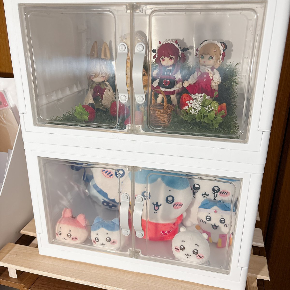 ダイソーのジョイントできる扉付き折りたたみ収納ケース買った！ 500円