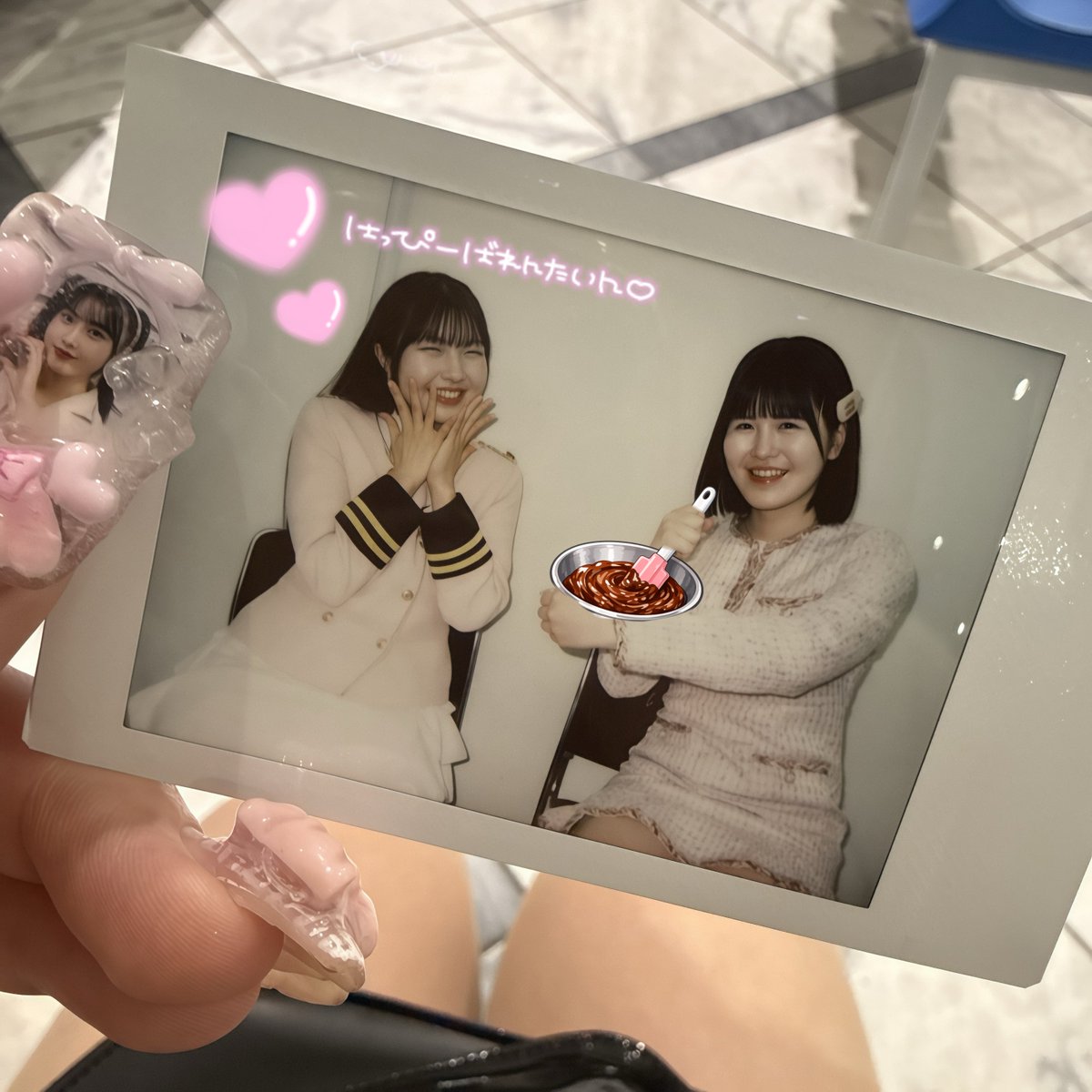 2/14 BEYOOOOONDS 2shotチェキ 岡村美波ちゃん 『チョコ混ぜてるので