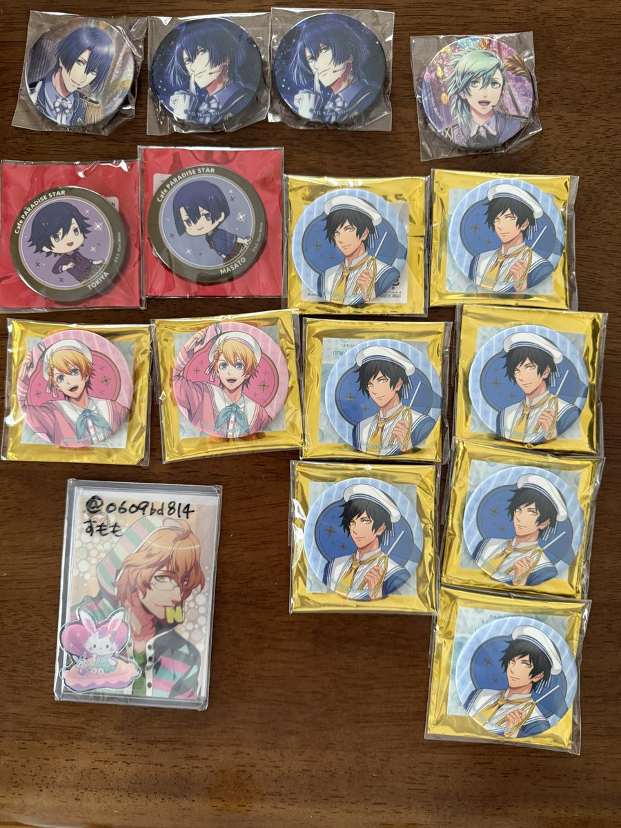 緩募【譲渡】うたプリ スイパラ POS 缶バッジ 讓⇒真斗、藍、翔、綺羅