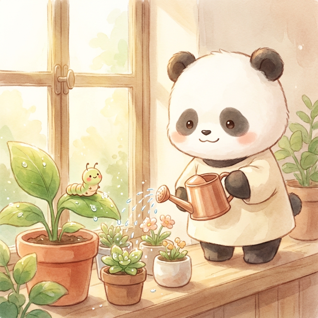 おみずだよ🌿』 #パンダ #panda #AIart