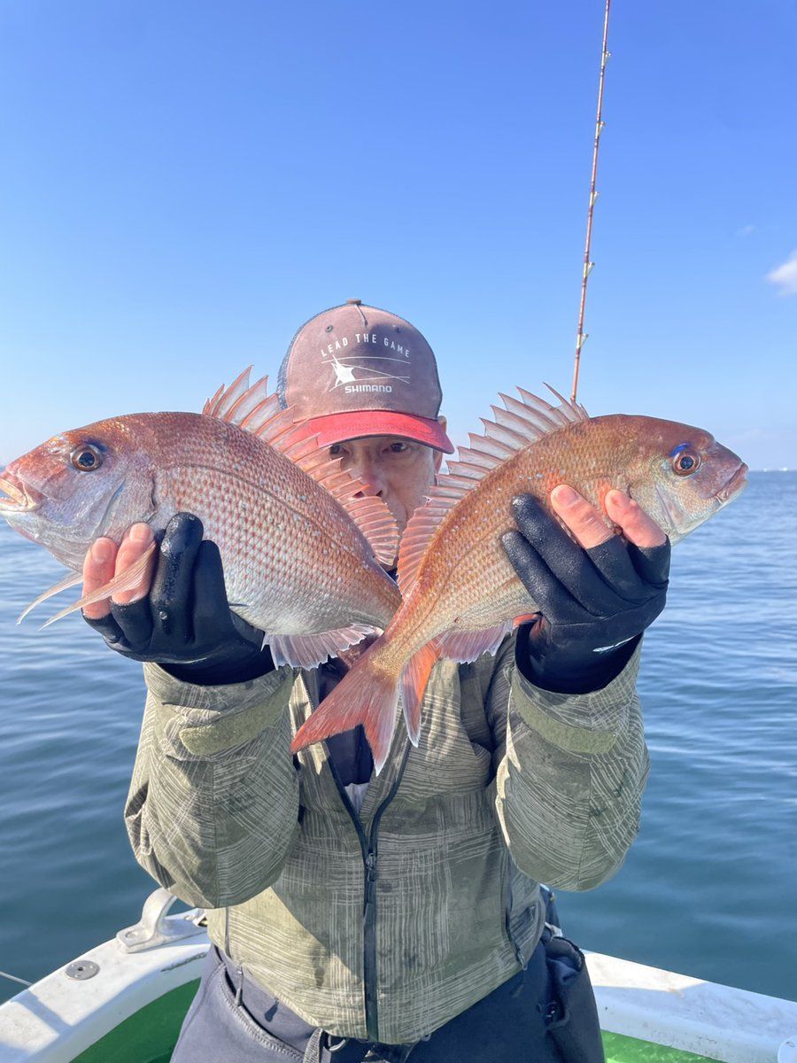 🎣コマセ真鯛船 真鯛 0.6〜1.7kg／0〜4枚 外道 黒鯛0〜4枚・ワラサ