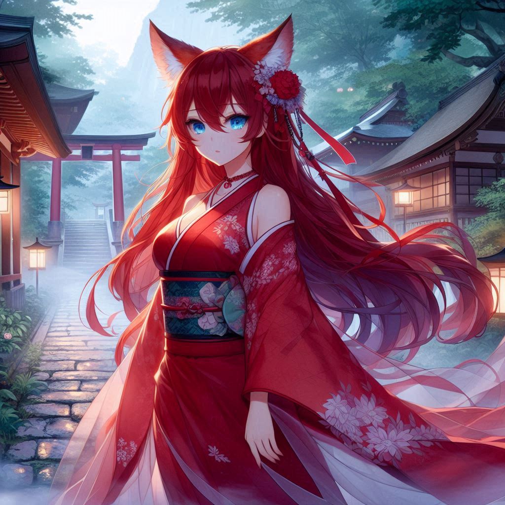 Every calm step is a prayer that needs no words.”🦊⛩️ #aiart