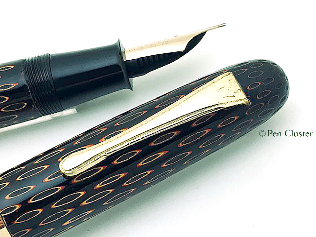 兜木ペン先、朱漆、インキ止め式、エボナイト 兜木ペン先、朱漆