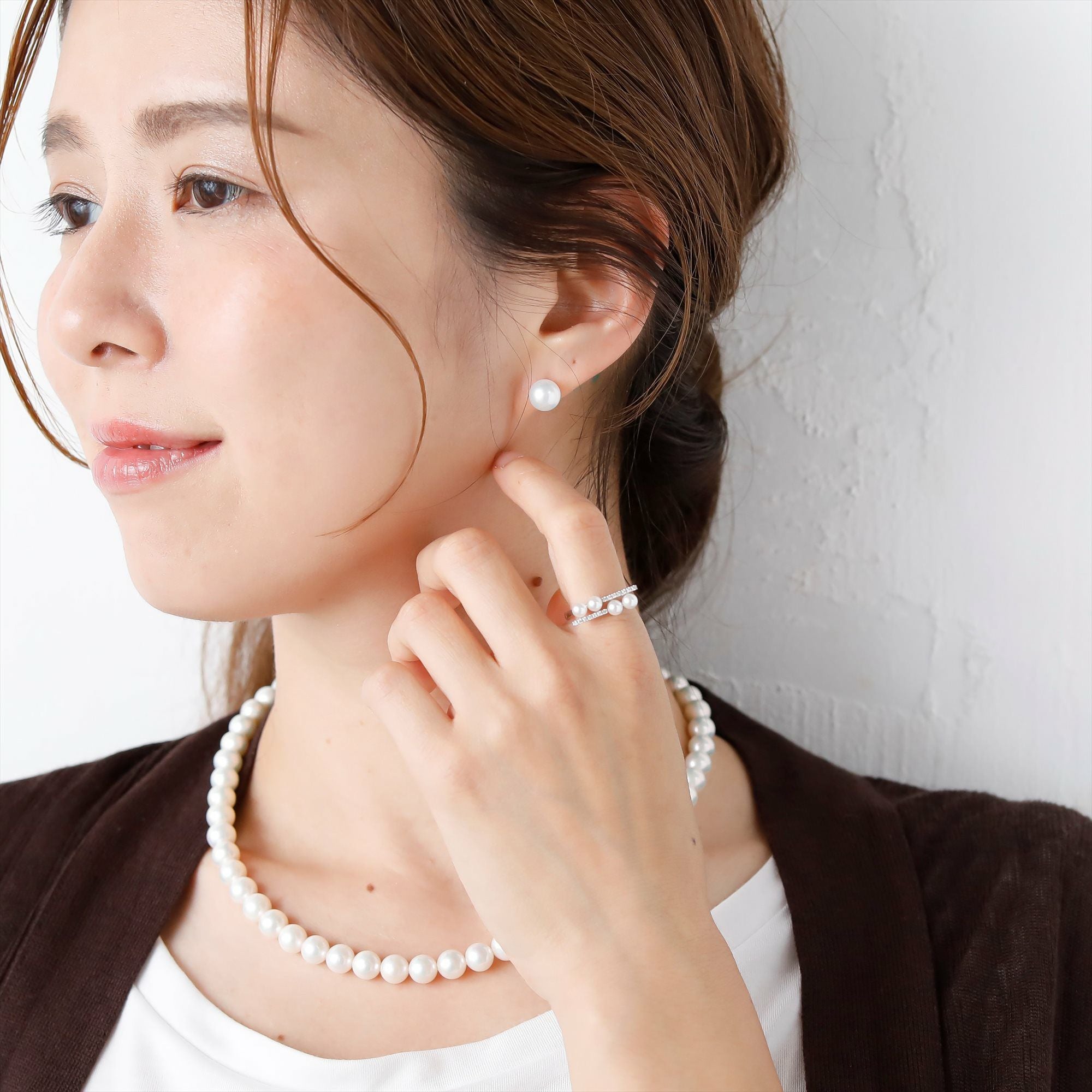 WEB限定】あこや真珠 リング4.0-4.5mm K18WG/K18YG | あこや真珠リング