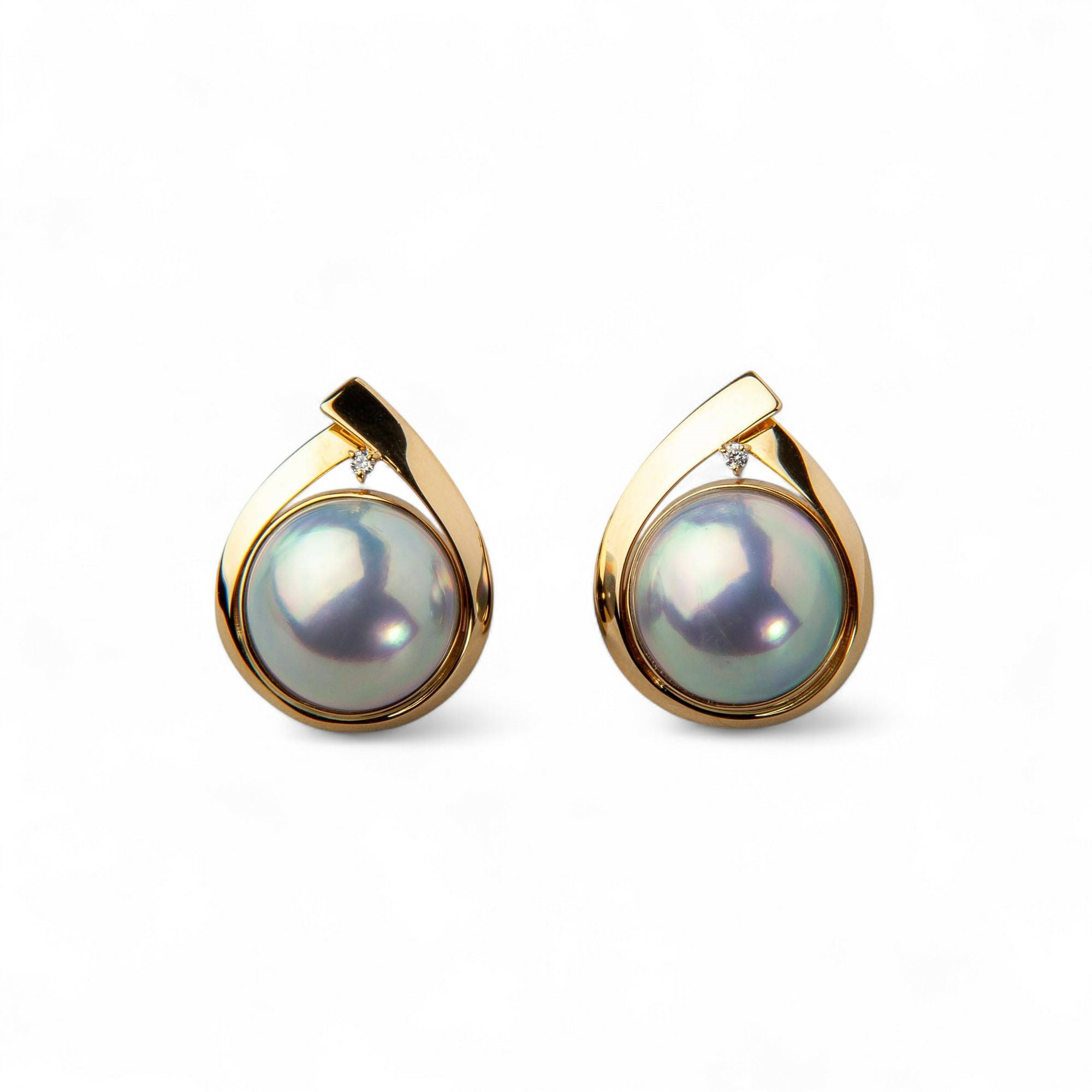 マベ真珠 ピアス11mmUP K18YG [WSP] | その他ピアス・イヤリング