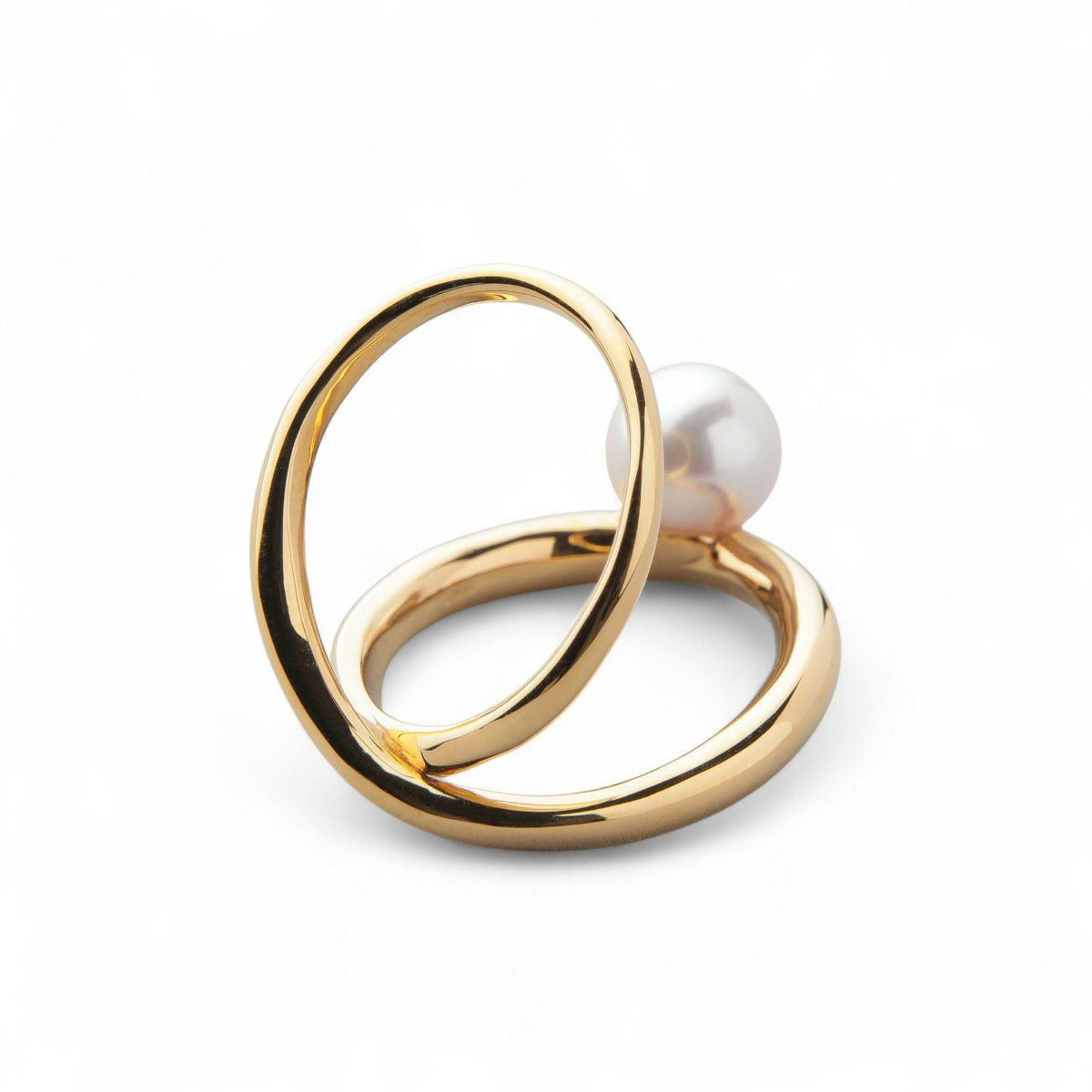Supple あこや真珠 ダブルリング 8.5-9.0mm SV925 GP | あこや真珠リング