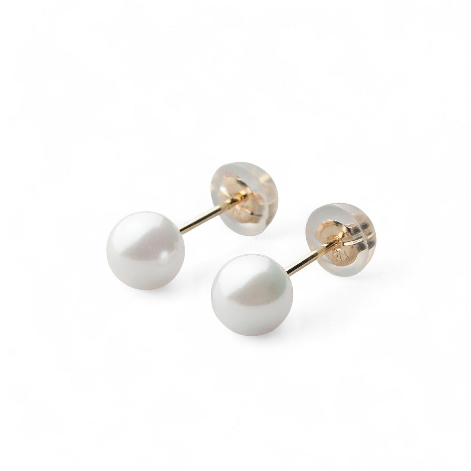 WEB限定】あこや真珠 スタッドピアス 5.5-6.0mm K18YG/K14WG | あこや
