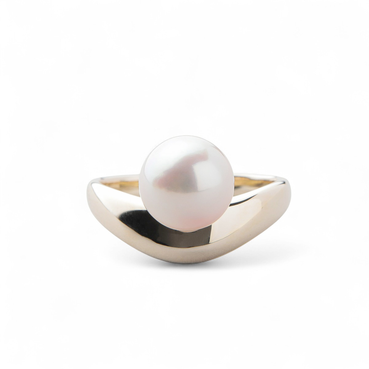 Supple あこや真珠 リング8.5-9.0mm K10YG ツヤケシ | あこや真珠リング