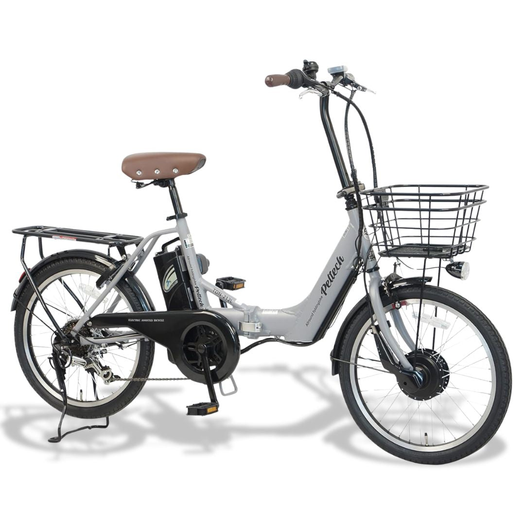 20インチ アルミ折り畳み電動アシスト自転車 フル装備 外装6段変速