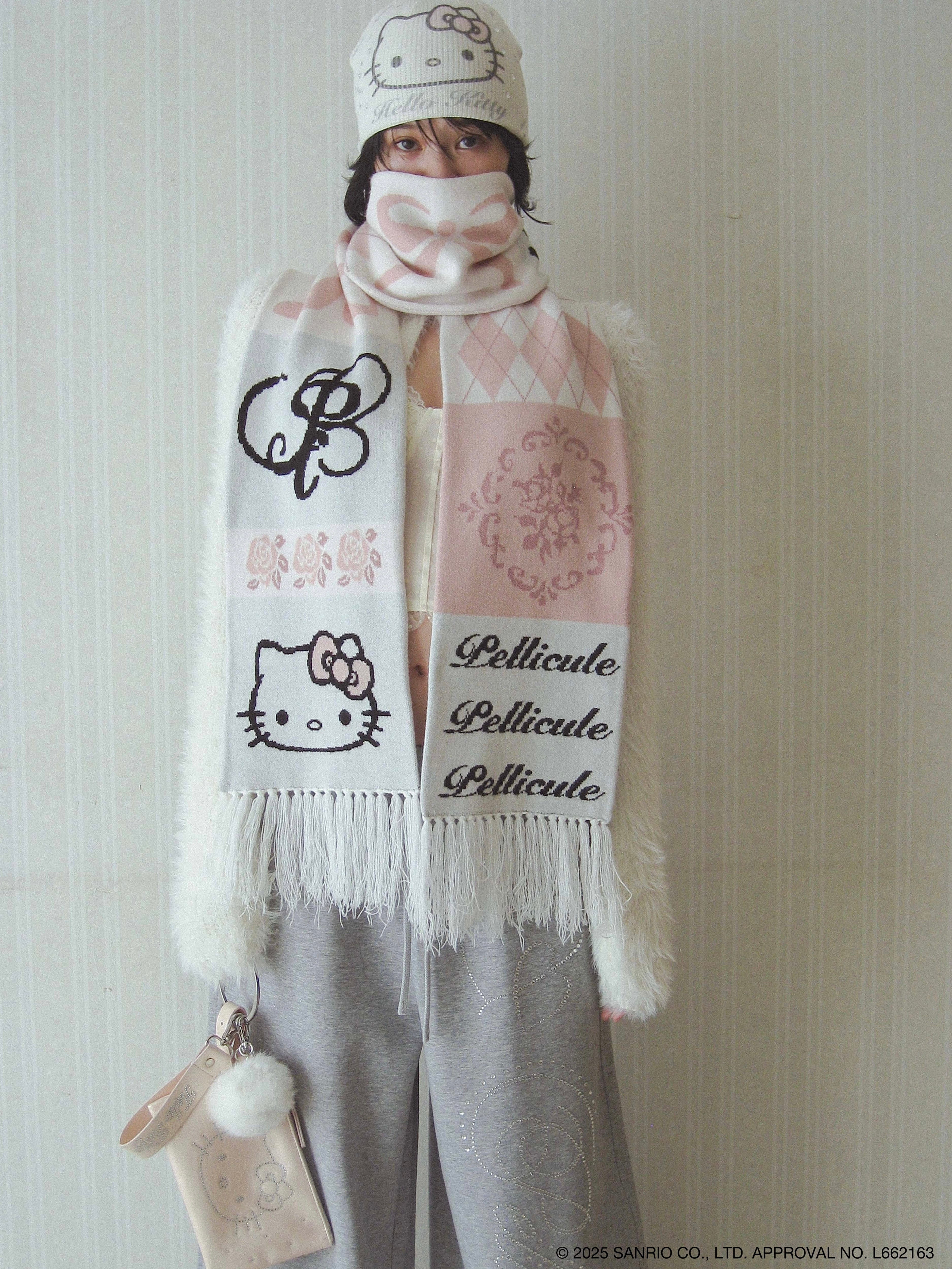 HELLOKITTY hug knitmuffler｜PELLICULE | ぺリキュール