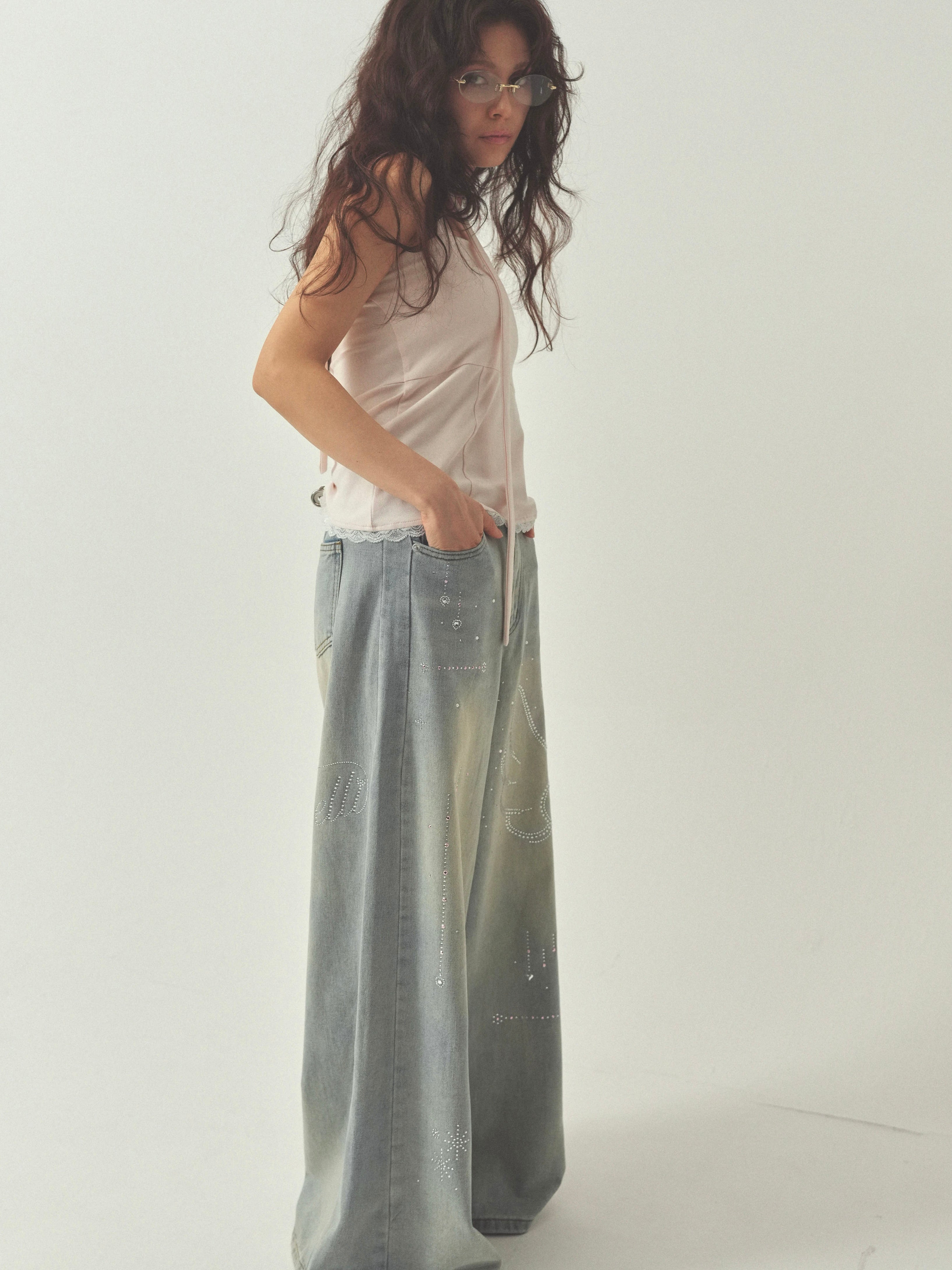 PELLICULE ペリキュール stone-deco sweat pants 🎀 on X: 