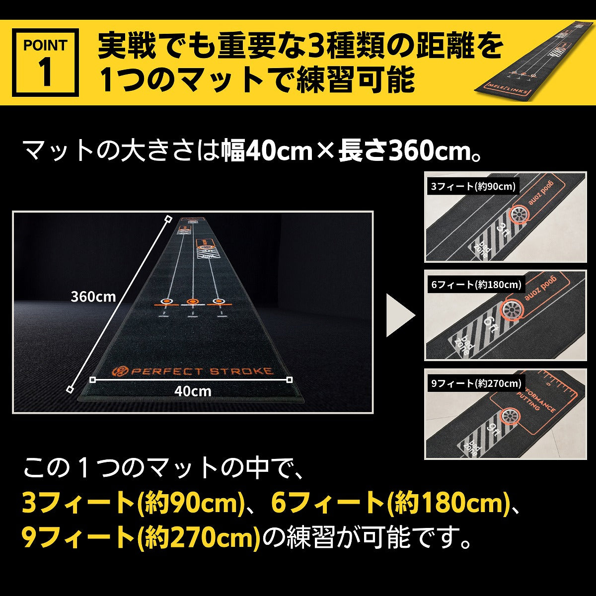 パーフェクトストローク ブラックパターマット – パーフェクト