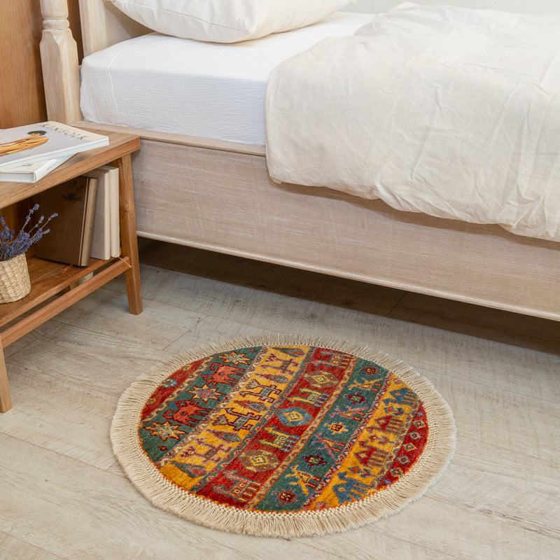 ギャッベ ペルシャ手織り絨毯 丸型 直径56cm – Persiadirect