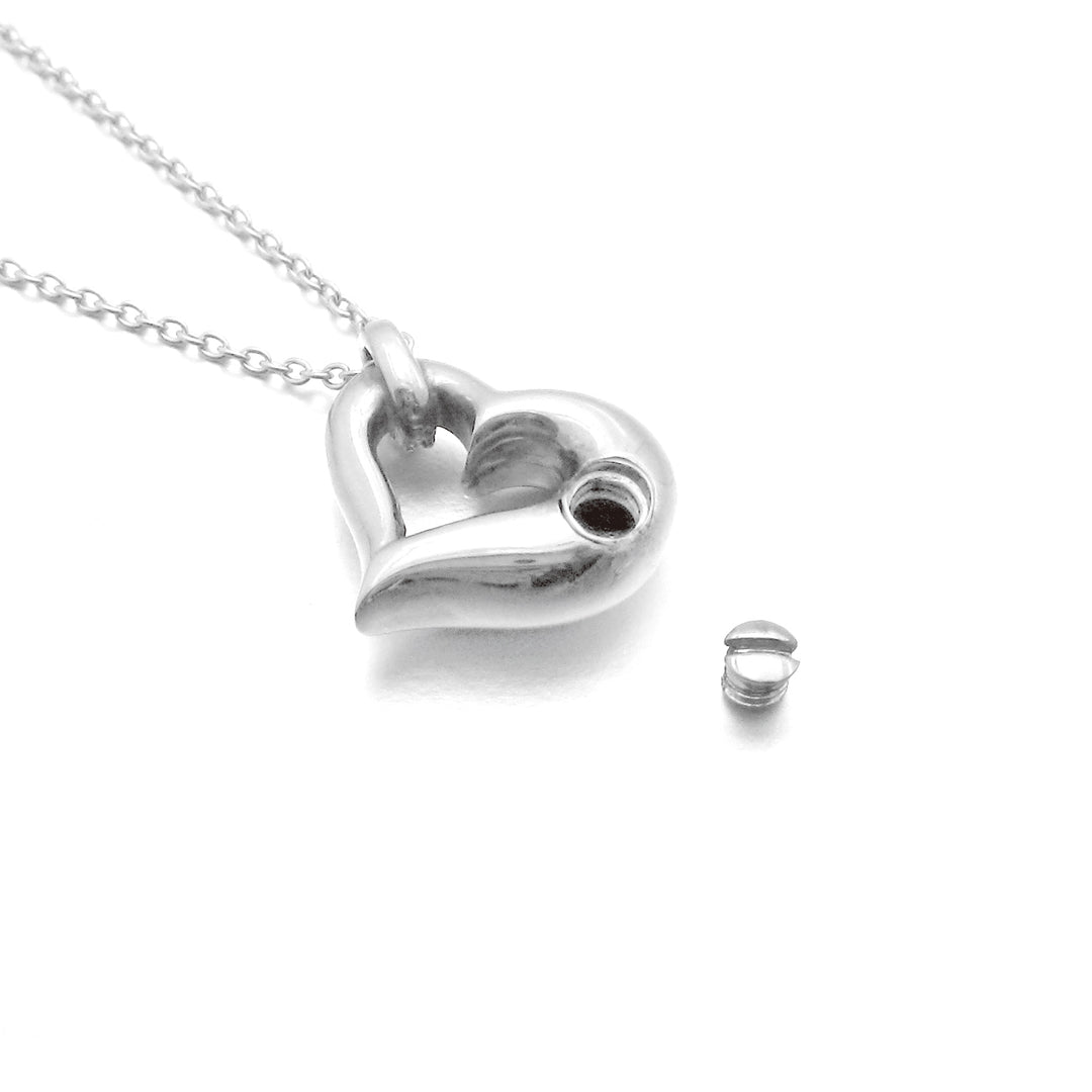 遺骨ペンダント オープンハート シルバー925 – Pet Momento