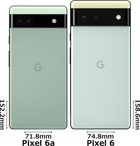 Pixel 6a」と「Pixel 6」の違い - フォトスク