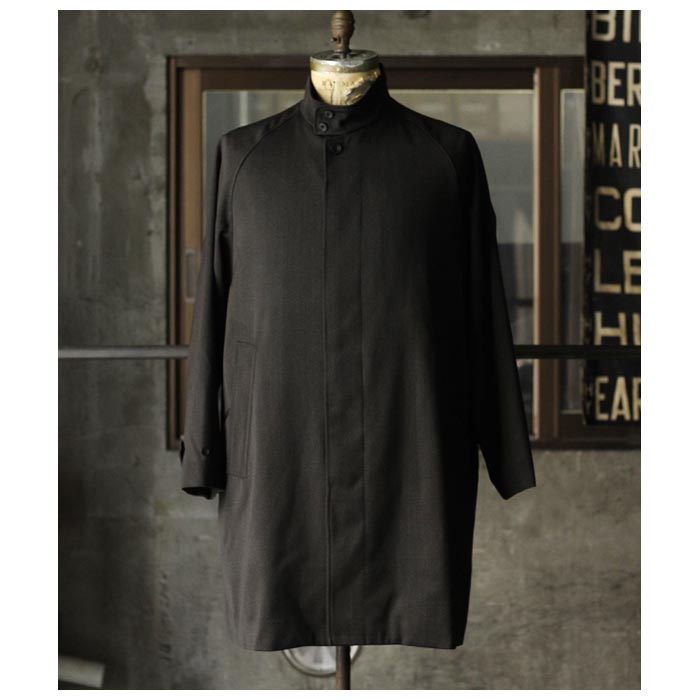 アルテリア ULTERIOR メランジェ ウールギャバジン ハリントンコート