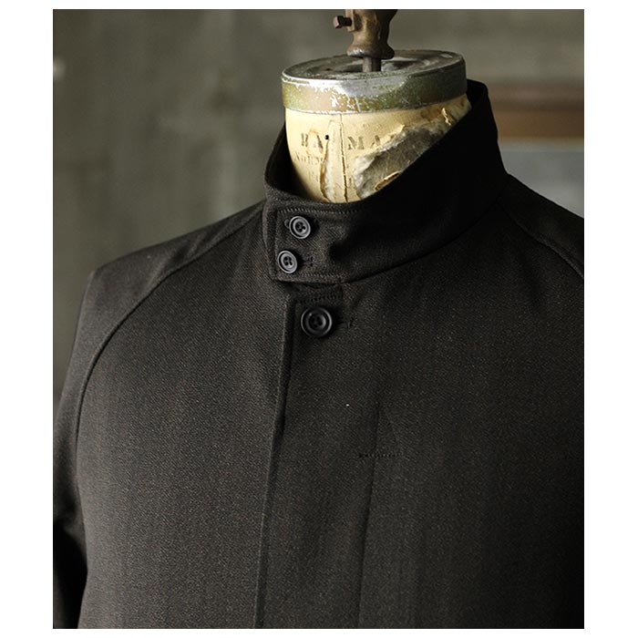 アルテリア ULTERIOR メランジェ ウールギャバジン ハリントンコート