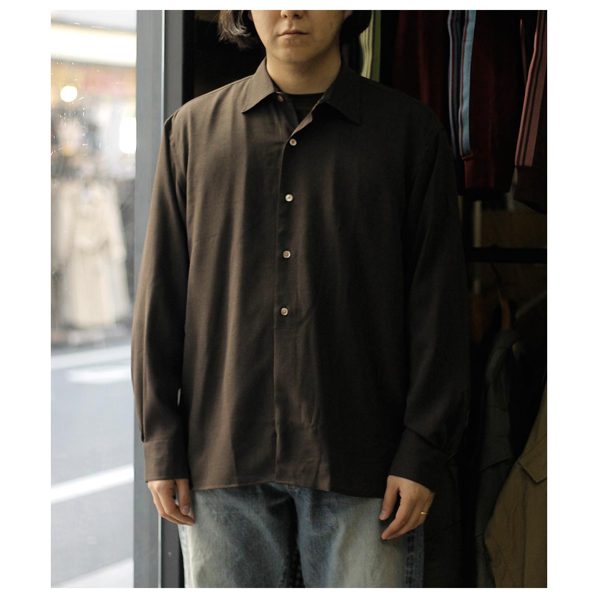 インチ Intch. サマーウール レギュラーカラーシャツ Shalt SV (1026-1