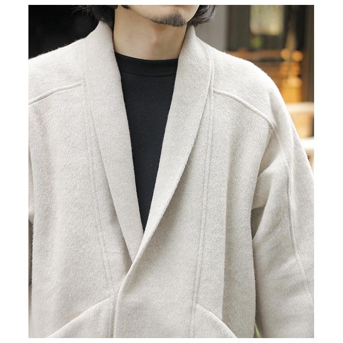 ミッタン MITTAN ウールシルクキャメル半纏ブルゾン WOOL SILK CAMEL