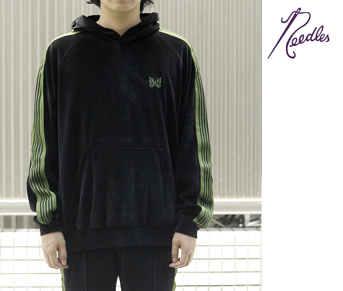 40%OFF セール ニードルズ NEEDLES ベロア トラック フーディー Track