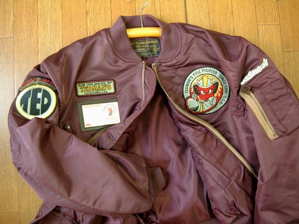 MA-1 フライトジャケット TMA-170 ファイヤーマン消防士: テッドマン