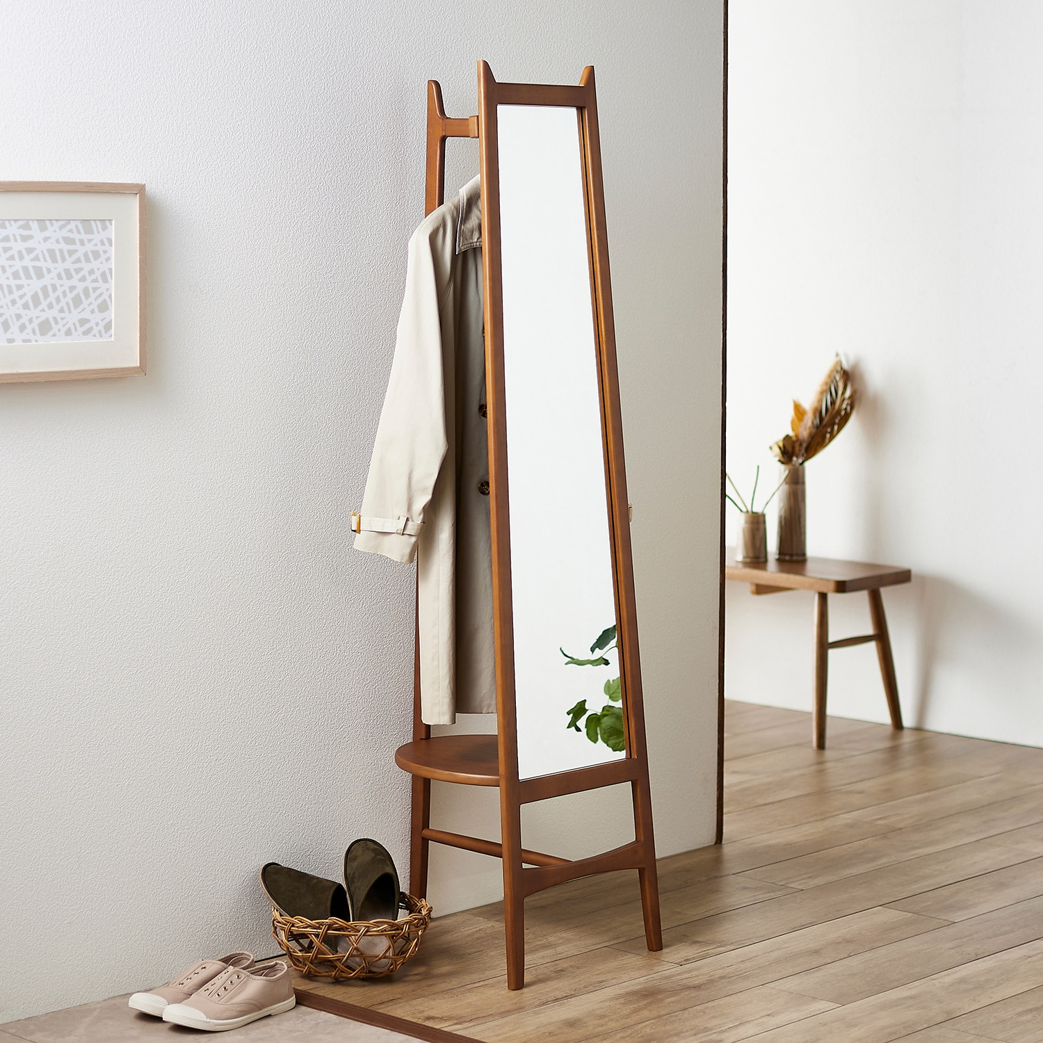 スタンドミラー/姿見/全身鏡(ブラウン系)の通販｜通販のベルメゾンネット