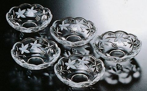 在庫処分】SOGA 曽我ガラス ガーデンテラス小鉢6個セット 径14.2センチ