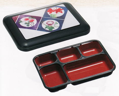 ダイワ台和 あじわい副食容器5ツ仕切（グリーン・押花）業務用弁当箱