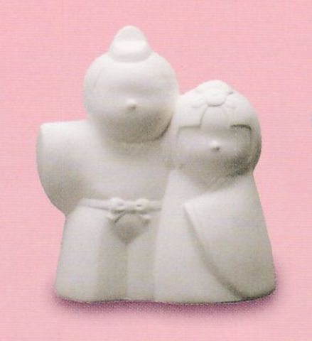 自分で絵付けが出来る陶器の雛人形の貯金箱 特価 ＜ 【山口陶器店