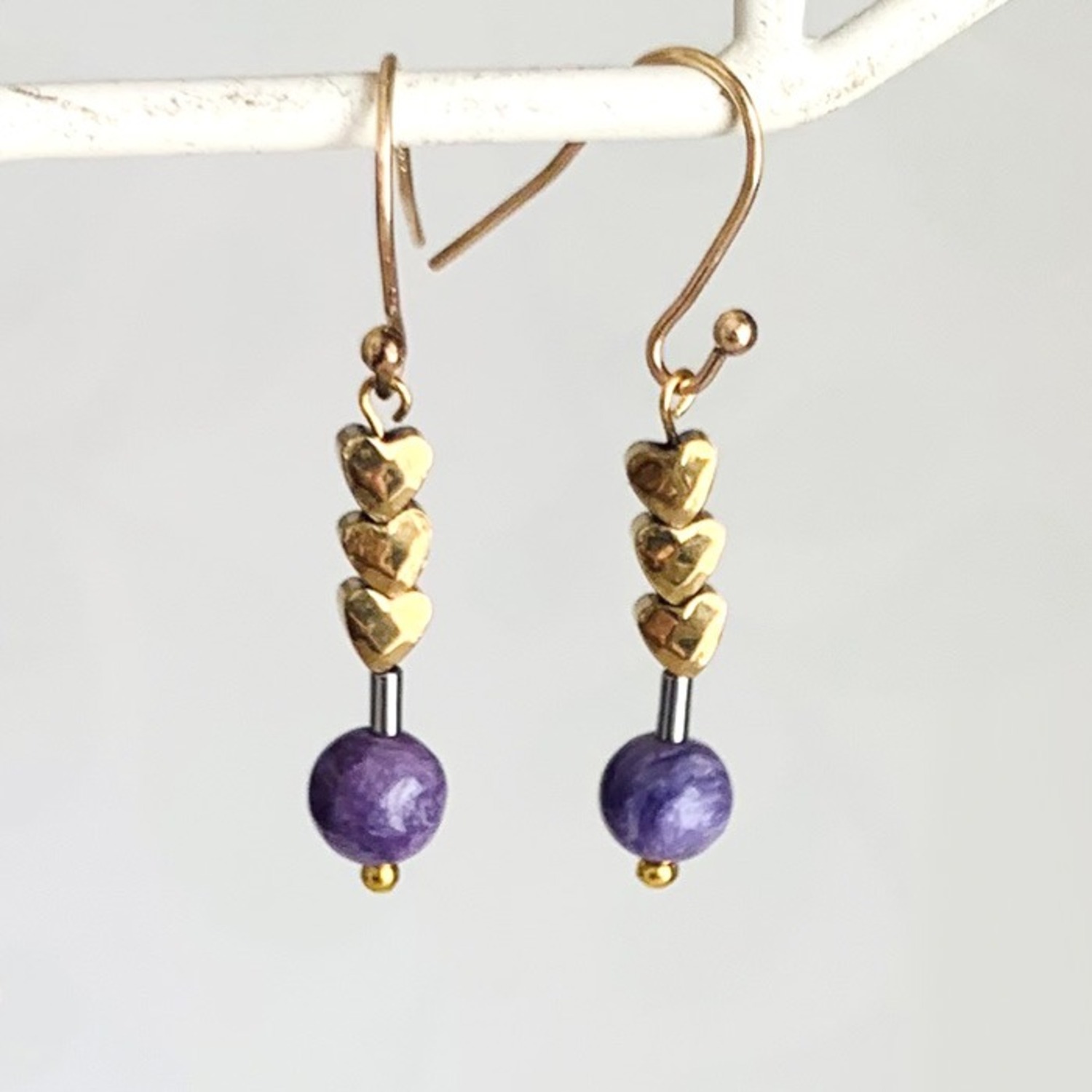 天然石 ヘマタイト ハート 4mm シルバー ＜ アクセサリーパーツ