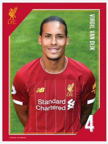 リバプール ファンダイク選手 ヘッドショット写真 19/20 ＜ OKA