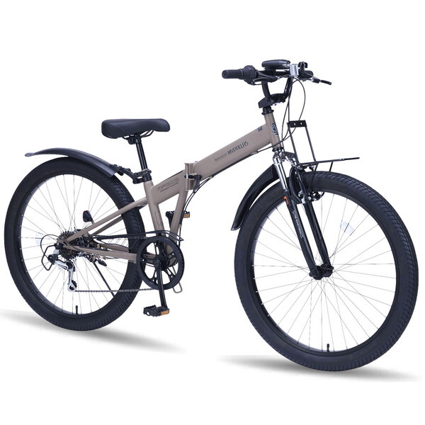 ファットバイク 26inch グレー 大型タイヤ マウンテンバイク ファット